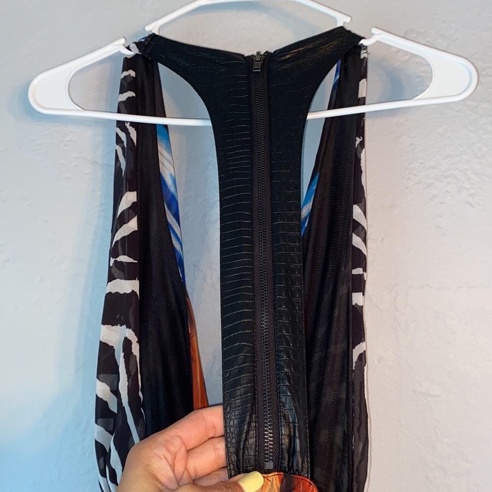 Tov Unholy Faux Leather multicolor racer-back Maxi - Picture 7 of 9